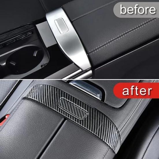 Carbon Color Car Console Armrest Box Switch Decals For Benz C Class W206 2022-23