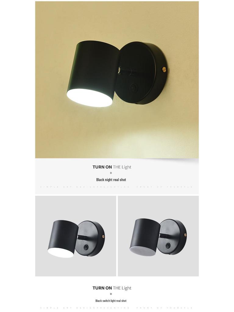 Contemporary Gold Rotating Wall Light for Hallway, Living Room, Staircase, or Bedroom.