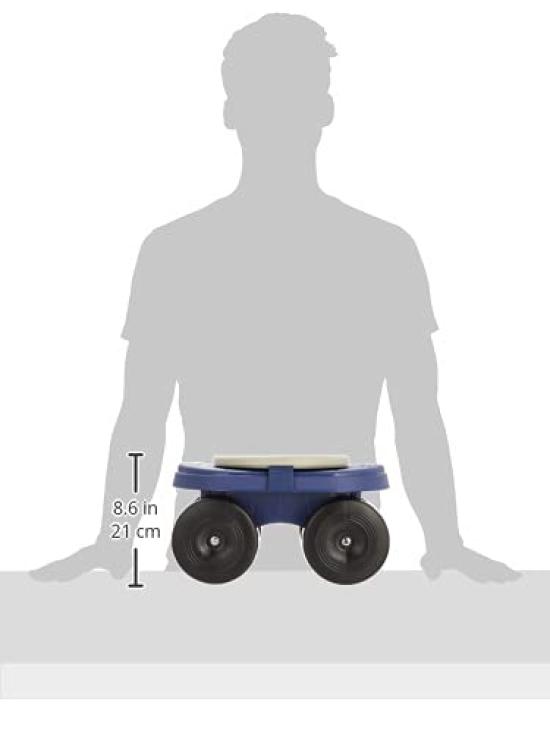 Тележка для полевых работ Green Pal GP Junior вращающаяся синяя (с сиденьем)