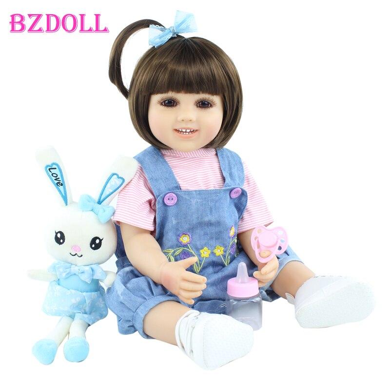 BZDOLL 60 см Мягкая силиконовая кукла Reborn, игрушки как настоящая виниловая принцесса для малышей, живая Bebe для девочек Bonecas, детский подарок на день рождения