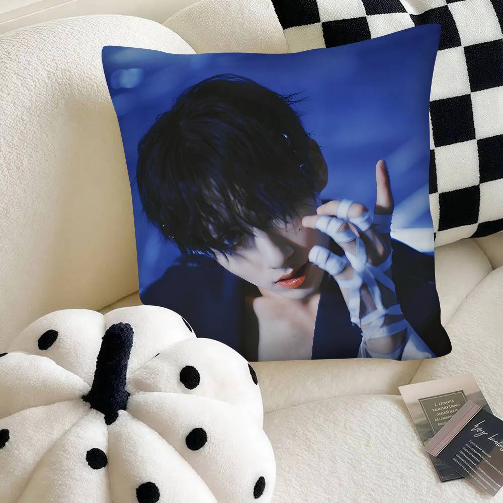Чехол для подушки Kpop Junhui Wen Квадратная подушка Спальня Диван Подушка для отдыха и комфорта Автомобиль Домашний декор