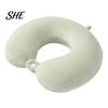 Removable Velvet Pillow Cover Memory Foam Travel Neck Pillow, U Shaped Headrest for Airplane Comfortable Cushion Car, Soft Support Office Nap,