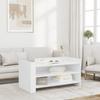 Coffee Table, White, 100x50x50 Cm, Wood-based Material