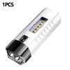 Rechargeable LED Flashlight Super Bright Strong Light Flood Focused Long-Range Portable Power Bank Waterproof Dual Core for Outd