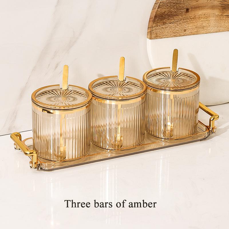 Изысканная банка для хранения приправ, европейская легкая роскошь, 3 рамки, 4 рамки, бытовая, кухонная