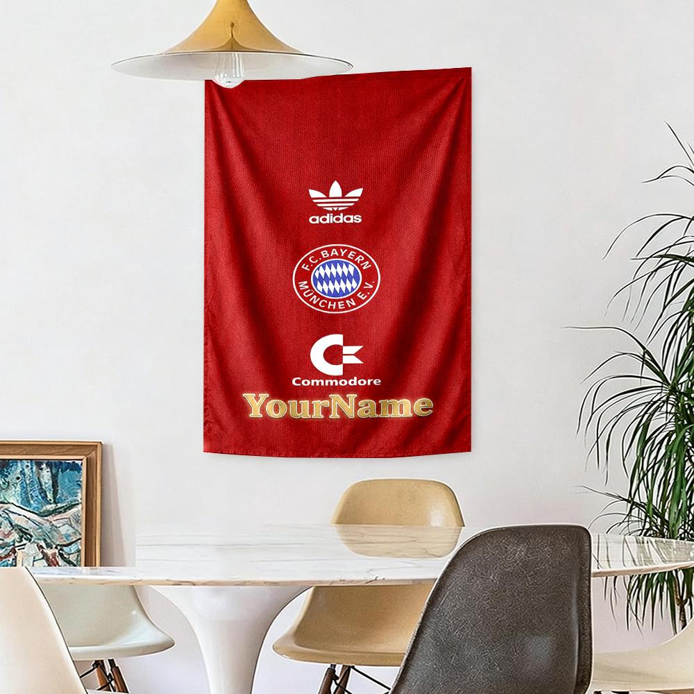 Bayern Munich Custom Your Name Wall Decor Tapestry Art For Pet Memorial Birthdaywedding Party Backdrop Family Gift