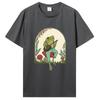 Cute Cottagecore T-shirts Aesthetic Frog Playing Banjo On Mushroom T Shirt Unisex Cotton Graphic TShirt Unisex Clothing Oversized
