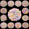 Бусины россыпью для изготовления ювелирных изделий, ожерелья, браслета, кулона, цветка, короны, сердца, непрозрачные, для поделок своими руками, 20/40 шт., акрил