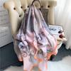 Big Size Women Scarf Spring Silk Hijabs Floral Print Shawls and Wraps Ladies Pashmina Bandana Foulard Soie Scarves