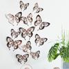 10 цветов 12 шт. 3D наклейки-бабочки для гостиной, спальни, украшения, зеркальные наклейки, полые бабочки ARI
