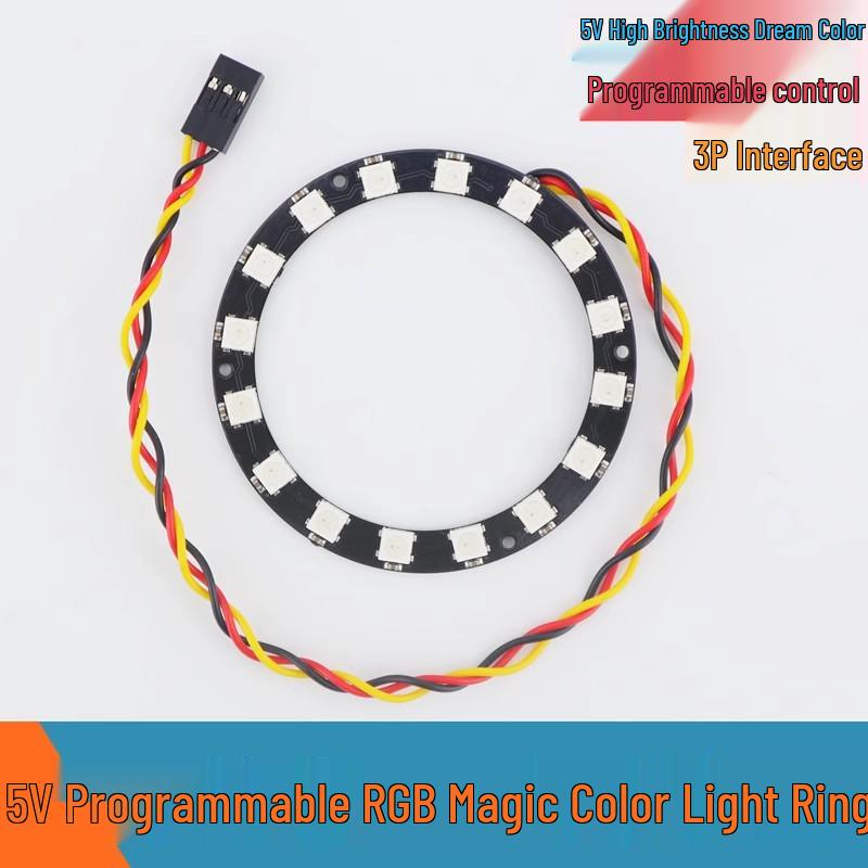 Кольцо из RGB-светодиодной матрицы 8x8, совместимое с Arduino, с точками WS2812B Magic Color, питание 5 В