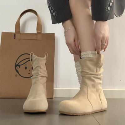 Гонконгские ретро валенки женские осень-зима 2025 новые Майяр западный ковбой короткие ботинки короткие ботинки Мартин.