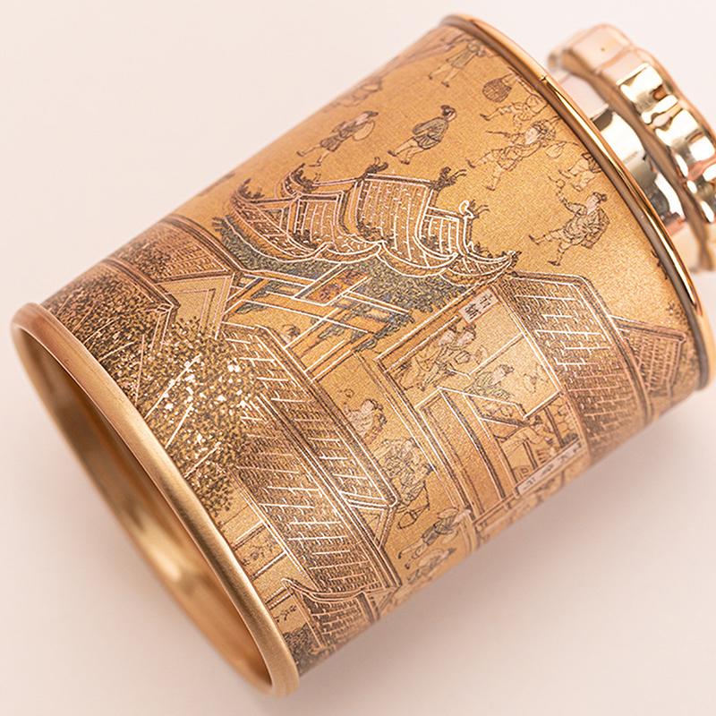 Мини пустая жестяная банка для чая, бытовая герметичная банка для зеленого и черного чая, портативная дорожная маленькая упаковочная коробка для чая, бумажная банка для хранения