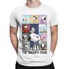 Футболки Snoopy And Woodstock Аксессуары для Мужчин Женщин Хлопок Повседневные Мультфильм Peanuts Футболка С Коротким Рукавом Топы С Принтом