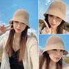 Women Basin Hat Hollow Breathable Sun Protection Fisherman Hat Solid Color Dome Short Brim Anti-UV Bucket Hat