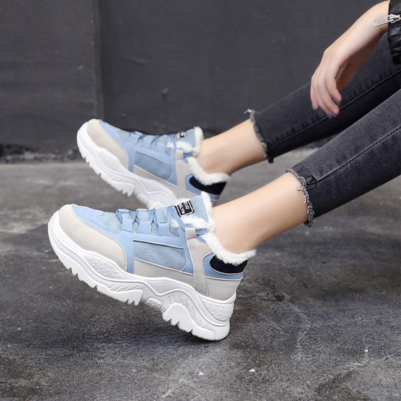 Женская повседневная обувь осень-зима 2024 женские теплые кроссовки женские вулканизированные женские туфли на платформе из хлопка Zapatos De Mujer