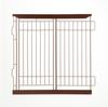Richell Wooden Sliding Pet Playpen with Divider, Dark Brown, Wide