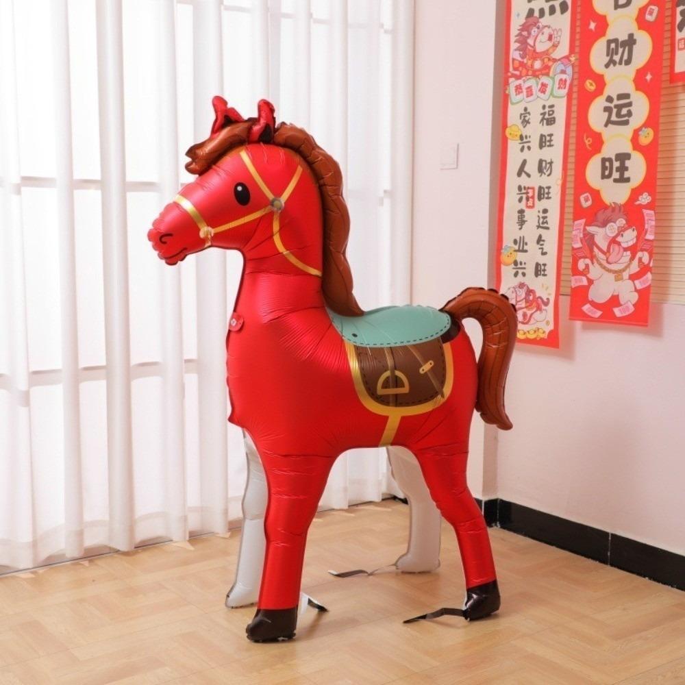 3D Horse Aluminum Film Ballons Large Standing Horse Horse Balloon Party Decorations Animal Theme Party Horse Shaped Foil Balloo