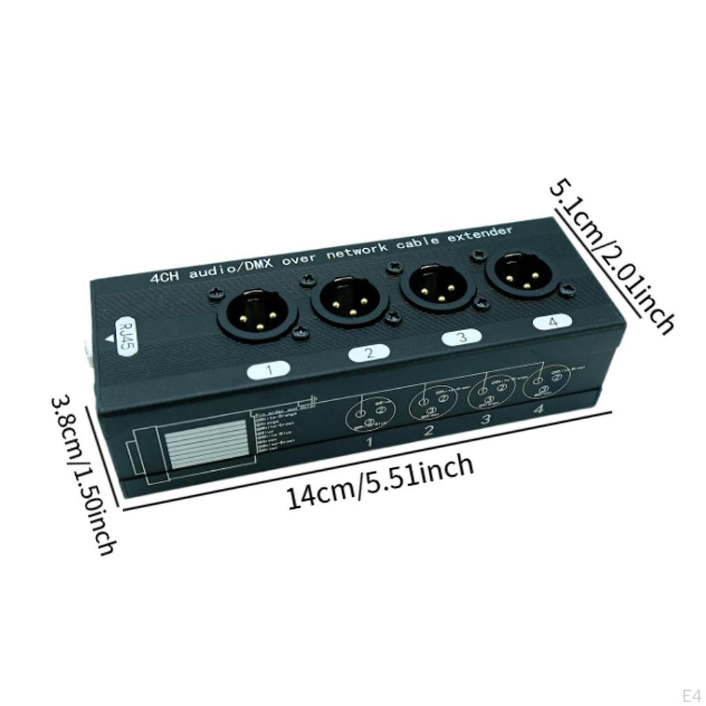 Удлинитель кабеля 4-канальный XLR Snake Combo Port Converter Портативный Ethernet Drop Box для