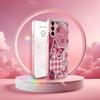 Чехол для телефона Glass с узором из звезд и бабочек, цвет Madam pink, для Samsung Galaxy S26 S25 S24 S23 S22 S21 FE Ultra Plus, ударопрочный