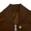 Jordan Solid Logo Patch Baseball Collar Reversible Cotton Jacket Men Outerwear Brown DQ7345-385