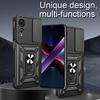 For ZTE Nubia Neo 2 5G Case with Slide Camera Lid PC+TPU Kickstand Phone Cover