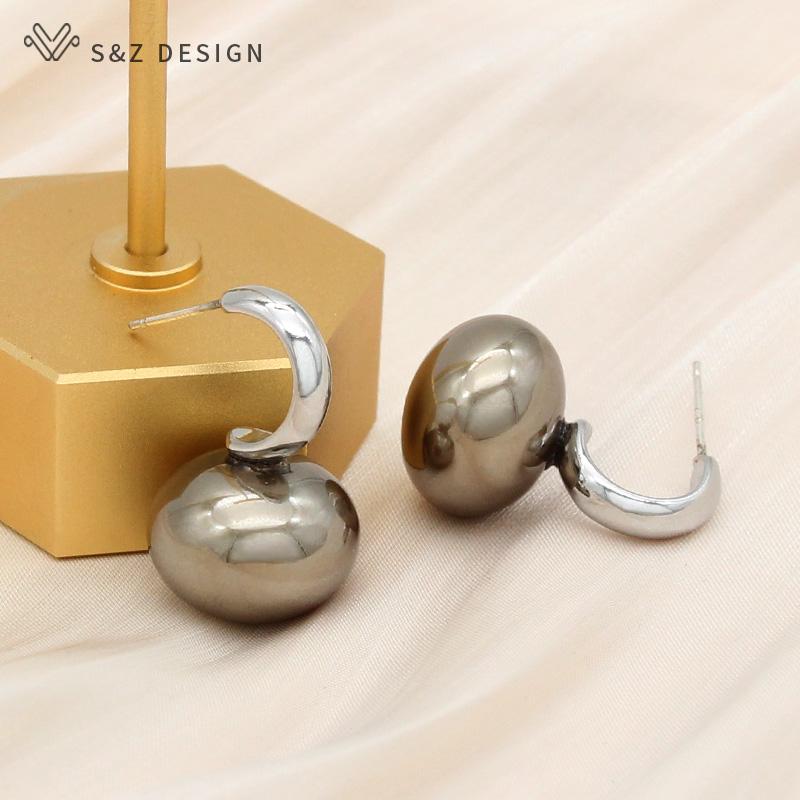 Модные красочные серьги-гвоздики с большим искусственным жемчугом для женщин и девочек, свадебные украшения, элегантные серьги-капельки цвета розового золота, антиаллергенные