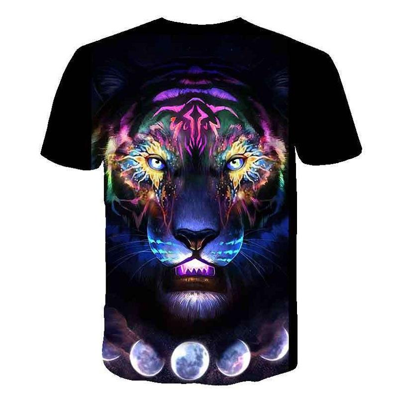 Kids T-shirts Short Sleeve Funny Animals Children Shirt Casual Cartoon Clothes Boys Girls Tee Apparel