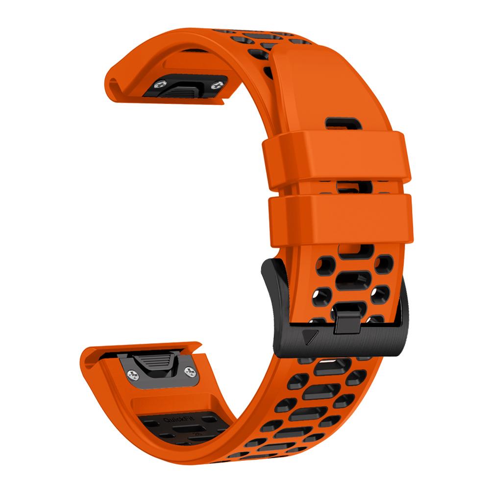 Быстросъемный двухцветный силиконовый ремешок 26 22 мм для Garmin Fenix 7X 7 Pro 5 5X 6 6X/Epix Pro Gen 2 51 мм 47 мм, аксессуары для ремешка часов