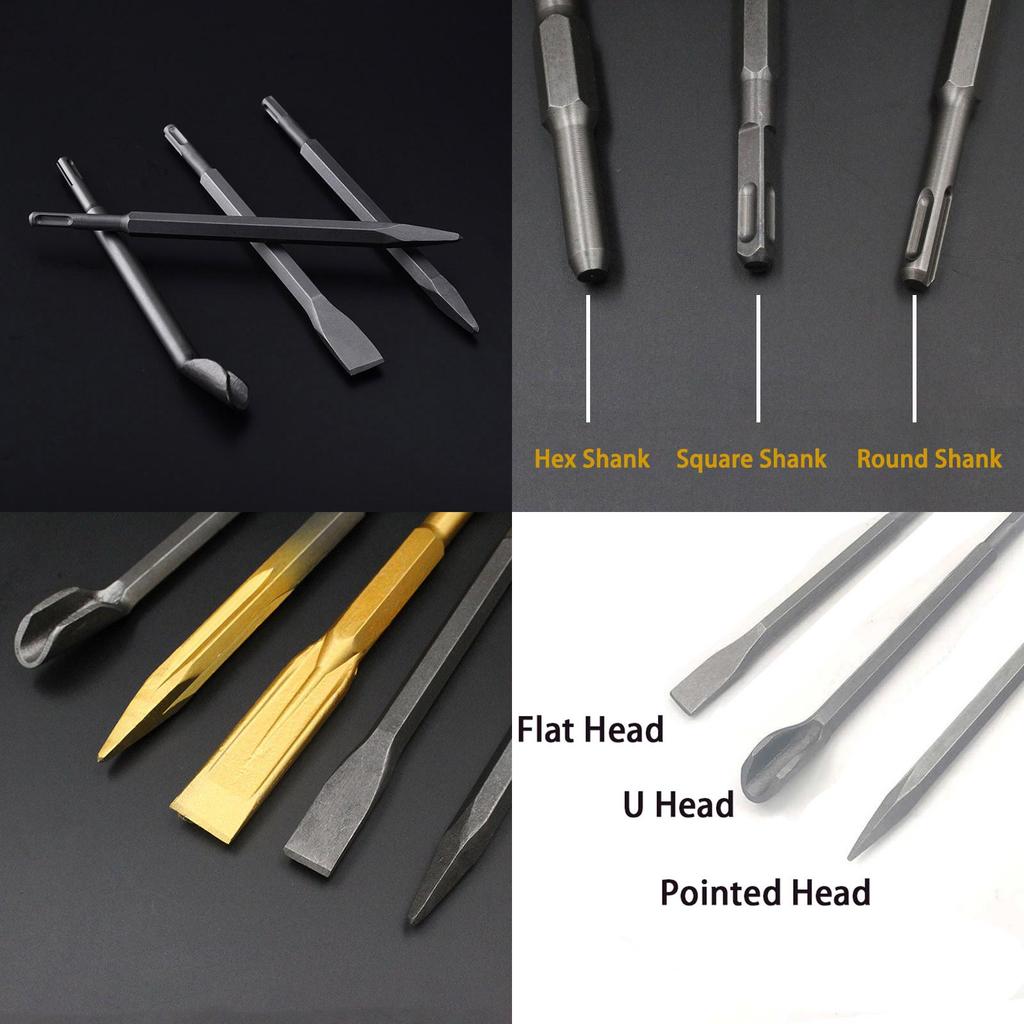 Высокопрочные долота для перфоратора из хромовой стали, идеально подходящие для промышленного использования