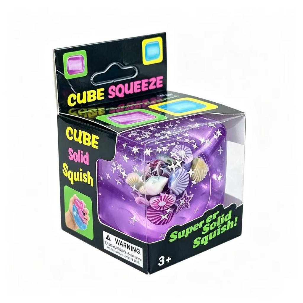 Various Styles of Ice Cube Squeezing Toys for Stress Relief Made of High-transparency Maltose with Slow Rebound and Food-grade Material