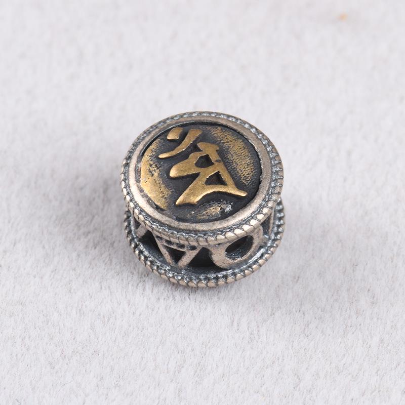 Браслет из стерлингового серебра 925 пробы с божествами-хранителями, бусинами с мантрами и подвесками со знаками зодиака