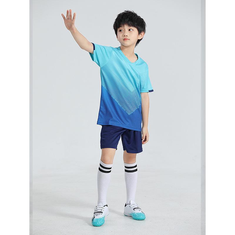 Children'S Football Jersey Set Summer Boys' Badminton Jersey Quick-Drying Primary School Students' Sports Competition Training Clothing