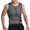 Men Sauna Sweat Zipper Vest for Weight Loss Hot Neoprene Corset Waist Trainer Vest Body Shaper Workout Tank Tops Compression Shirt