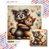 Новое поступление 5D DIY Полный круг Алмазная мозаика "Кот и собака обнимаются" Вышивка Крестиком Декор для дома Подарок