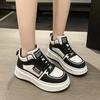 High Top Sports Women's Shoes 2024 Autumn Thick Sole Board Shoes with Breathability and Increased Color Matching Women's Shoes