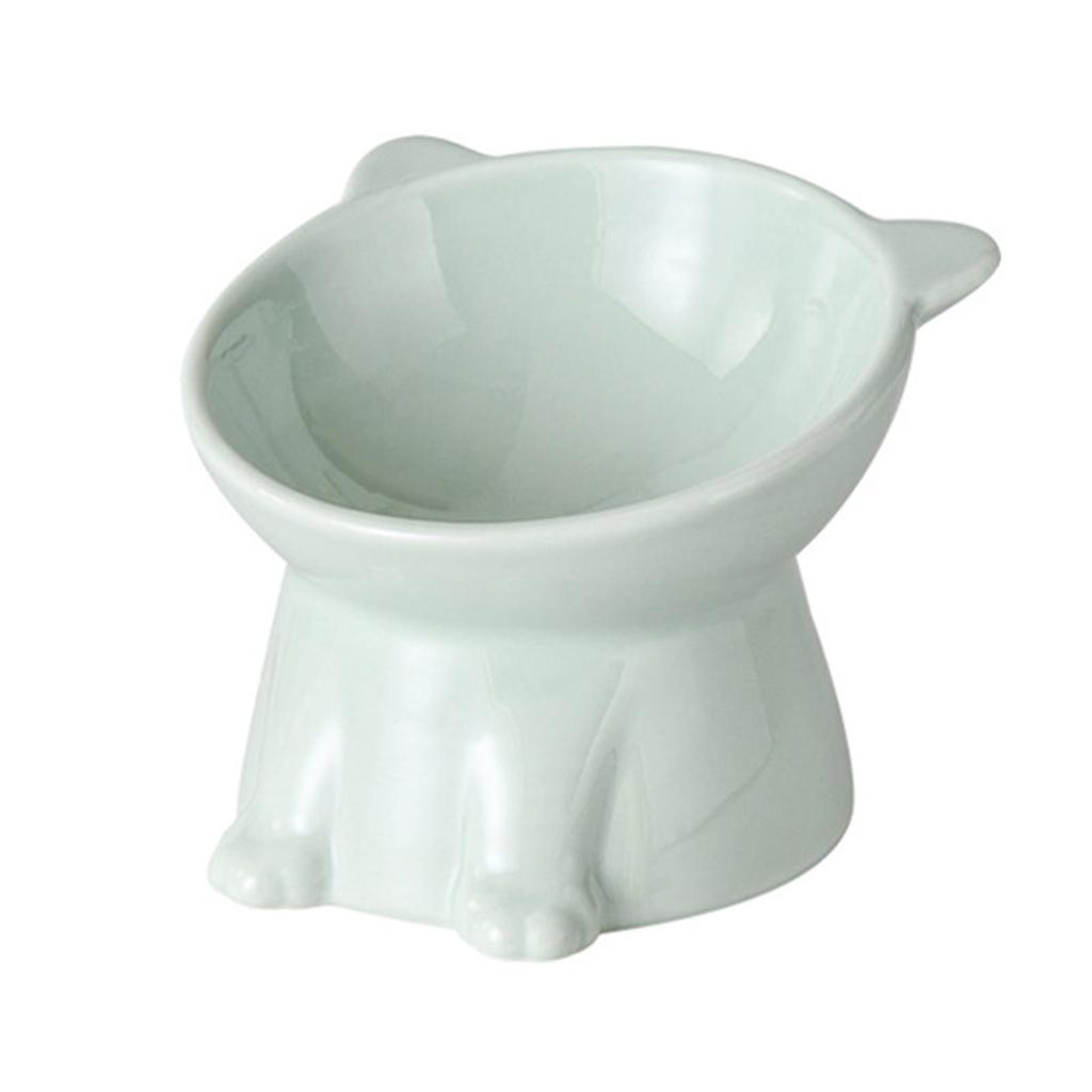 Керамические приподнятые миски для кошек, наклоненные приподнятые миски для еды, воды, против рвоты, микроволновая печь, можно мыть в посудомоечной машине, можно мыть в посудомоечной машине