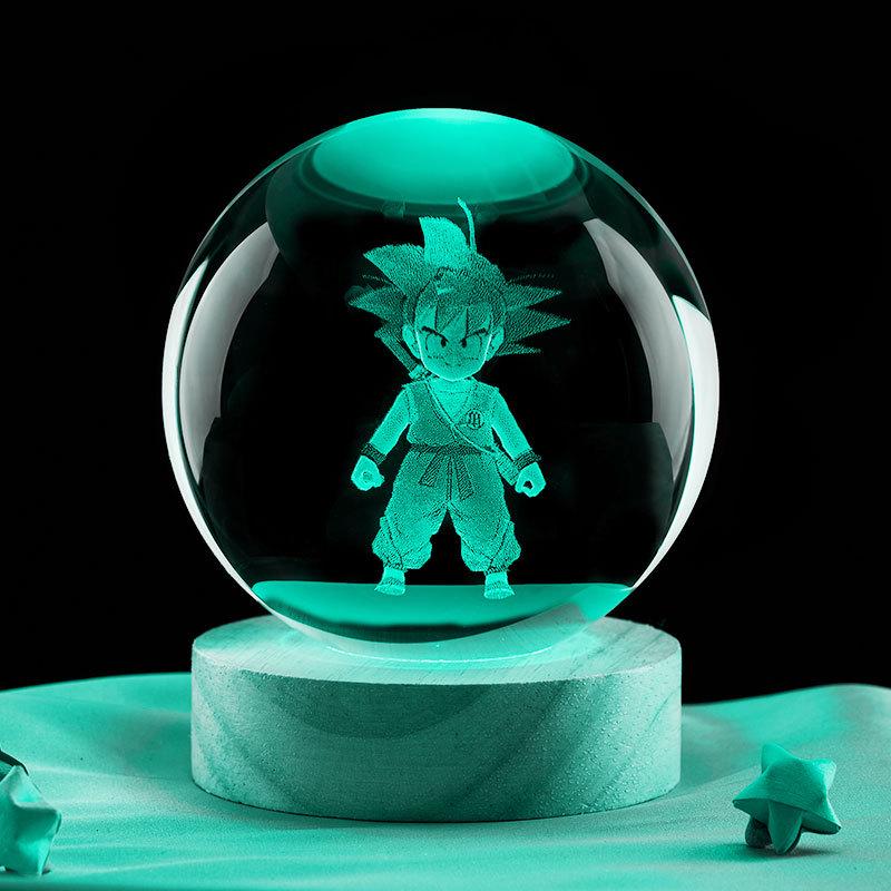 3D Кристальный Ночник Dragon Ball Goku - Креативное Украшение и Подарок на День Рождения