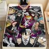 1 шт. Фланелевое одеяло с принтом «Soul Eater», Высококачественное, Удобное для всех сезонов, Декор для дома, Тепло и комфорт, Идеально для рождественских подарков173