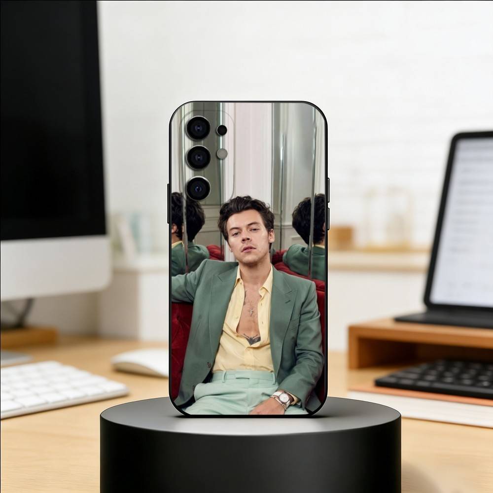 Чехол для телефона H-Harry S-Styles для Samsung S25, S24, S21, S22, S23, S30, Ultra, S20, Plus, Fe, Мягкий силиконовый черный чехол