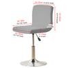 Waterproof Stretch Short Back Dining Chair Covers Solid Barstool Slipcover Removable Universal Seat Protector