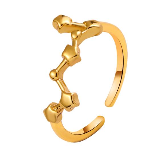 Студенческое кольцо Покрытие гальваникой Регулируемое открытие Звезда Символ Кольцо для пары Совпадающее кольцо Сплав Ювелирное изделие Подарок