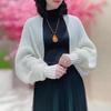 2024 Women's Long Sleeve Knit Shawl - Versatile, Fashionable Spring & Autumn Cardigan, Loose & Warm with Elegant Style.
