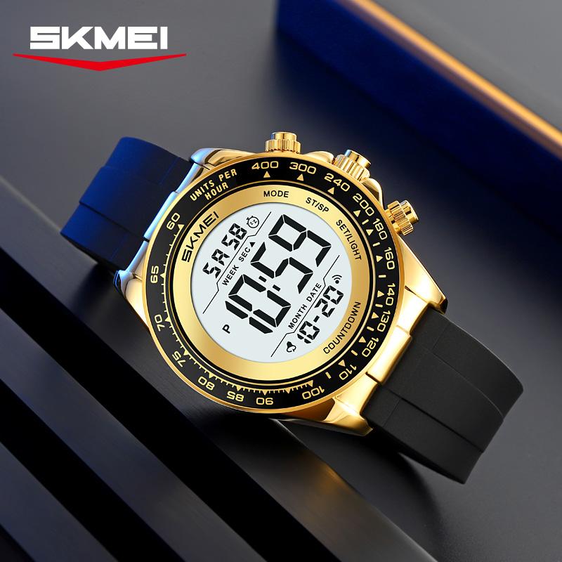 Skmei 2592 Горячая Распродажа Топ-10 Бренд Мужские Цифровые Часы Оригинальный Силиконовый Ремешок Водонепроницаемые Хронограф В Наличии Завод Спортивных Часов