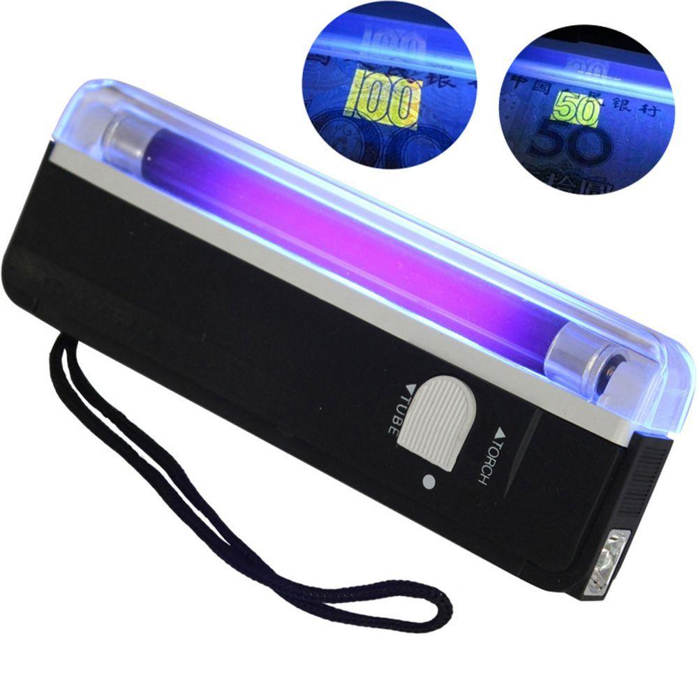 Device Powered LED Light 2in1 Handheld 6V Blacklight UV Ultraviolet Lamp Portable Money Detector