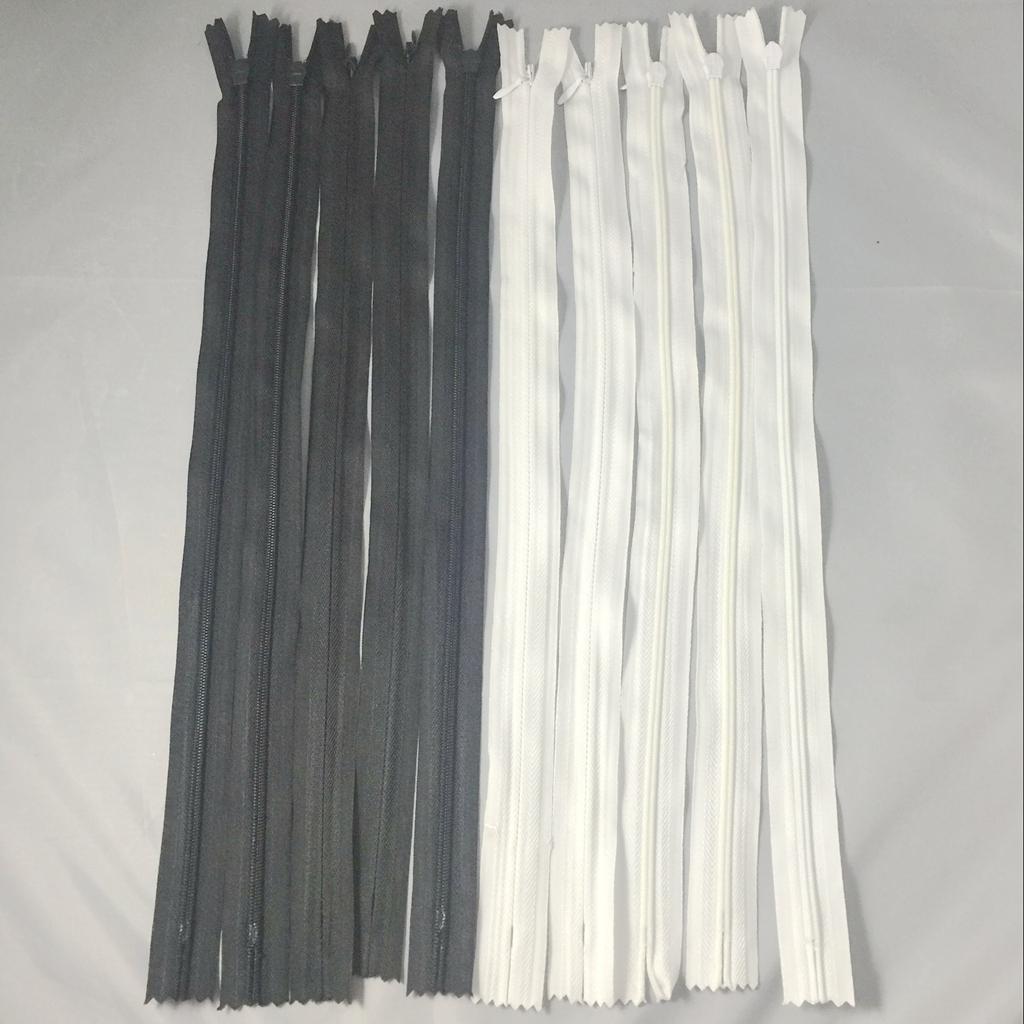 10 Pieces Invisible Nylon Closed End Zip Zippers for Sewing 0cm