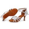 Professional Women Latin Dance Shoes Salsa Ballroom Dancing Shoes Indoor Middle Heel 7cm