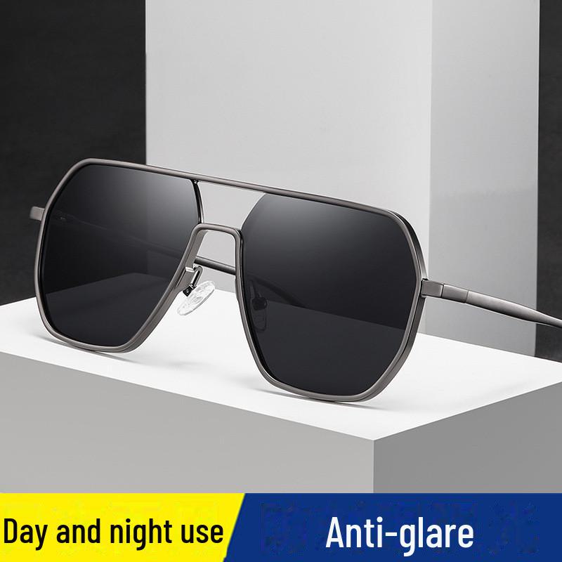 Men's Polarized Color-Changing Driving Sunglasses, Large Frame, UV Protection