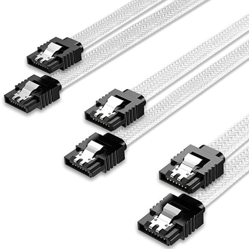 Sata 3.0 Iii Sata3 7-контактный кабель для передачи данных 6 Гбит/с Кабели для SSD HDD Жесткий диск Шнур Линия с нейлоновой премиальной оплеткой