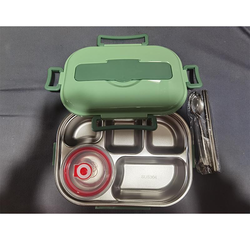 Food Storage Container Dinnerware Stainless Steel Lunch Box Portable Bento Box Food Storage Student